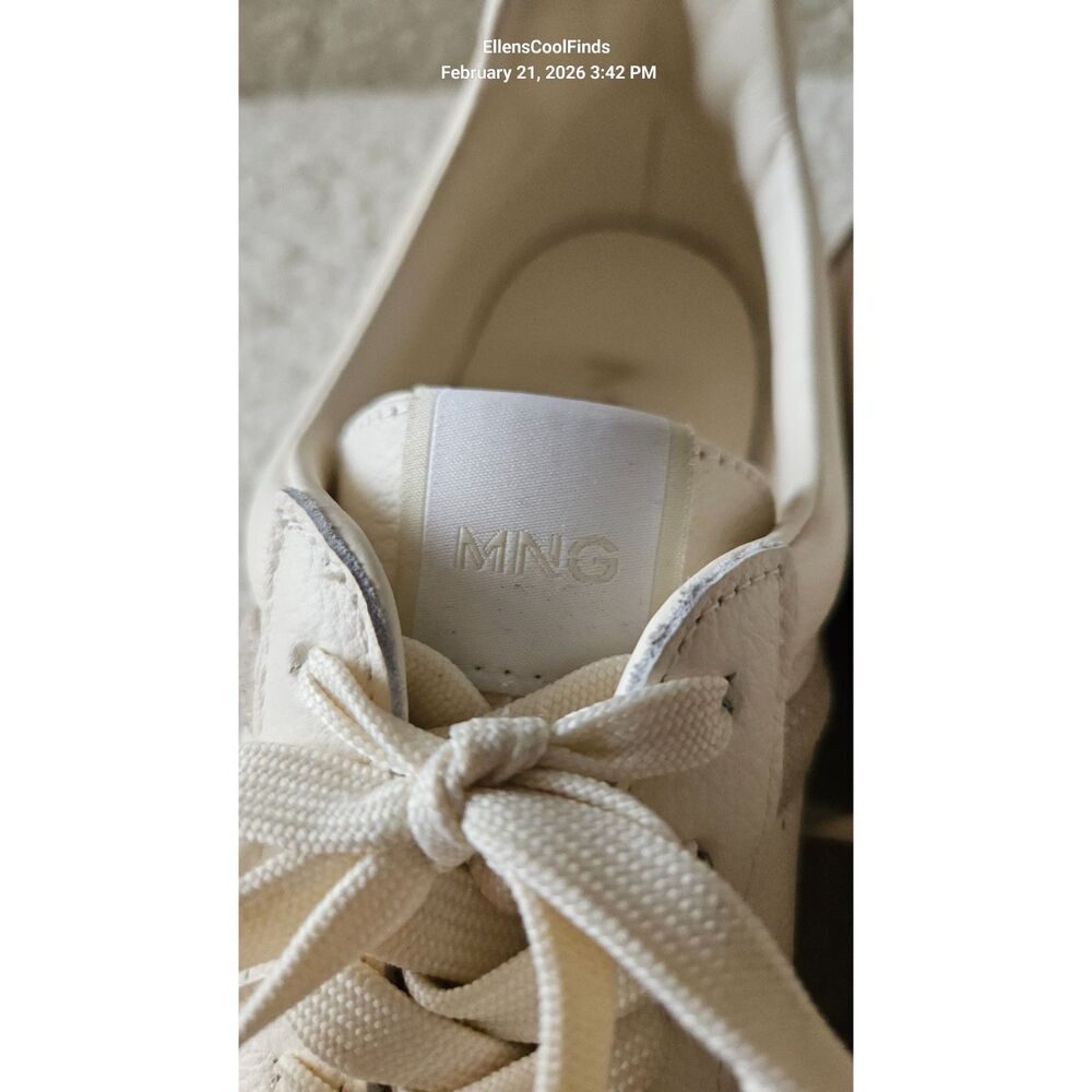 Mango (MNG) Contrast Panel Sneakers Tan Women's 7.5 | Clean Girl | Quiet Luxury - Picture 5 of 8